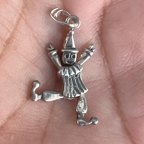 Silver Clown Pendant Necklace - Picture 1 of 7
